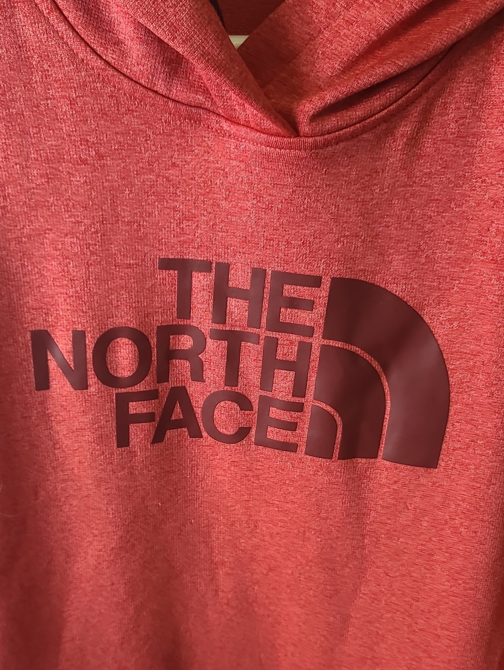 The North Face Red Logo Polyester Hoodie Sweatshirt Womens Large - Picture 2 of 4